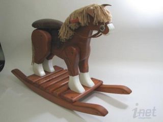 Rocking Zoo Clydesdale Wooden Leather Horse Lamarr Benton