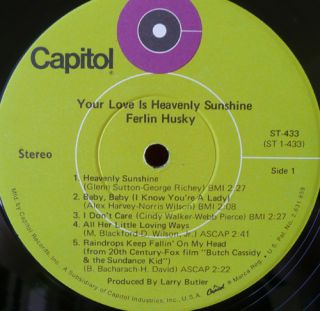 FERLIN HUSKY your love is heavenly sunshine LP VG++ NM