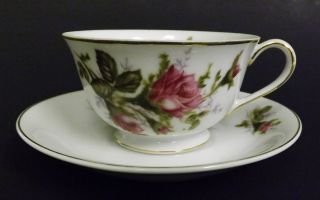 Vintage 1940s Floral Park Japan Moss Rose Replacement Cup and Saucer