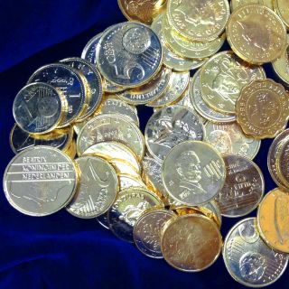  Lot Gold Clad World Coins Foreign Coin Bonus Silver Morgan Gram