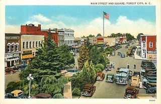 NC Forest City Main Street Square Early Auto R37295