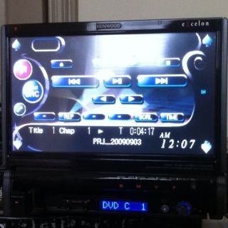 Kenwood KVT 817DVD 7 inch Car DVD Player In Dash Flip Out TV