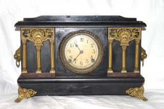 Sessions Clock Co Forestville Conn USA Antique Wooden Mantel Clock