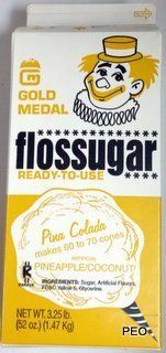 Floss Sugar Gold Medal Pina Colada Coconut Cotton Candy