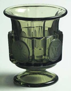 fostoria coin glass olive green footed cigarette urn