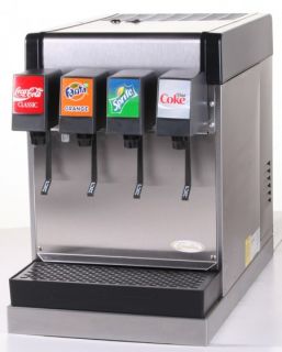 soda fountain system small footprint 4 flavor counter electric model