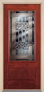 Fiberglass Exterior Elegant Mahogany Entry Door Single Door 36 Brand