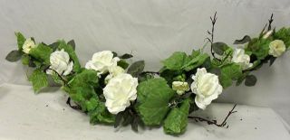   French rose swag CREAM Silk Flowers Artificial Wedding Arrangements
