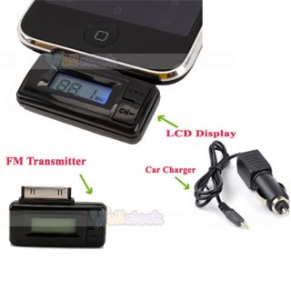 FM Radio Transmitter Car Charger for iPhone 4S 4G 3GS 3G iPod Touch