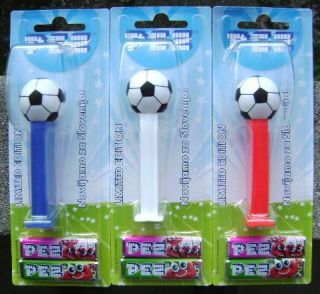 2010 SLOVENIA PEZ LIMITED EDITION LOOSE SET OF 3 FIFA SOCCER WORLD CUP