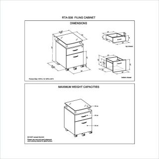  Seguro Mobile 2 Drawer Wood File Pedestal Honey Filing Cabinet