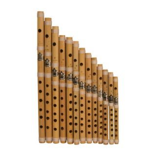New Flute Set 13 Bamboo Wooden Flutes Hand Made Indian