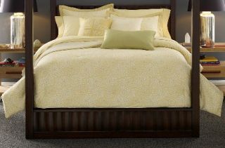 New Thom Filicia Emily Yellow King Comforter Set Bed 8PC Sheet $394