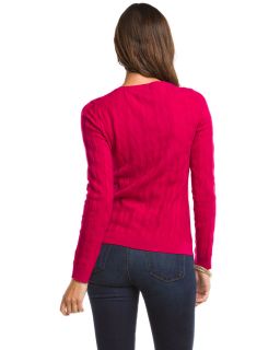 forte azalea cashmere v neck cable sweater $ 320 00