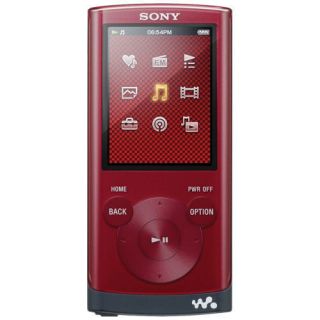 Sony Walkman NWZ E354 8GB  Player WMA Video FM Radio 2 LCD Red