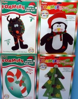 Foam Craft Kits Tree Penguin Reindeer Candy Cane
