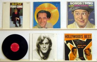 lot pop PERRY COMO lp FRANK FONTAINE vinyl KEITH CARRADINE vintage
