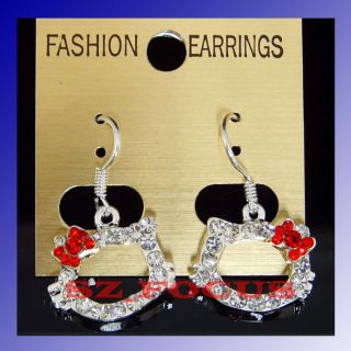 Wholesale Beautiful Bow Crystal Diamante Gift Earrings Gift 179 Free