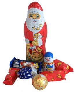 Riegelein German Milk Chocolate Santa & Ornaments   8oz Gift Bag