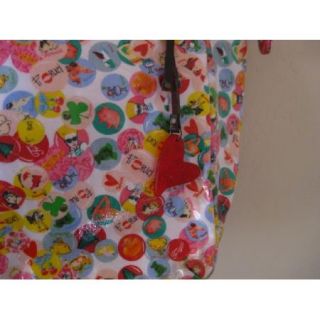 Fiorucci Handbag Huge Diaper Bag Colorful Laminated Large Authentic
