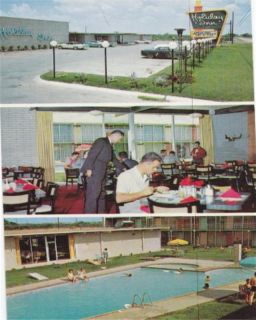 Laredo TX Holiday Inn Entrance Pool Scene Postcard