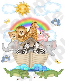 Noahs Ark Animals Zebra Baby Nursery Kids Room Wall Mural Stickers