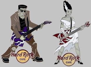 Hard Rock Cafe Online 2011 Halloween Monster Band Pins 1 3