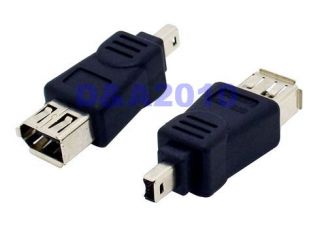 Firewire IEEE 1394 4 Pin 4P Male Plug to 6 Pin Female Jack Adapter