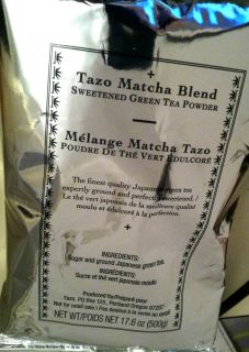  GREEN TEA MATCHA Tazo Blend Powder   17.6 oz Bag for Frappuccino Latte