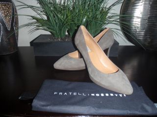 Fratelli Rossetti Suede Pump Taupe Size 6