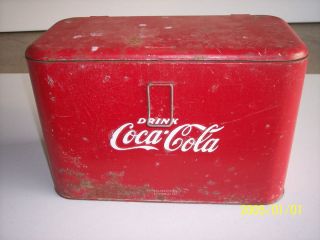 Coca Cola Coke Cooler Lunchbox RARE 1950S