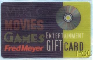 Fred Meyer Movies Music Games 2003 Lenticular Gift Card