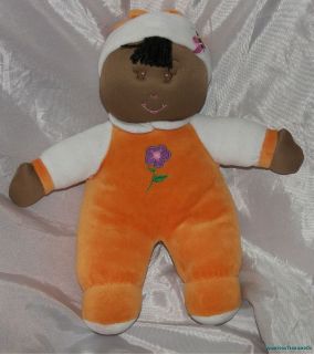  Plush 12 African American First Soft Sweet Baby Doll w Rattle