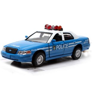 Ford Crown Victoria Police Interceptor 142 Blue & White Diecast 5 in