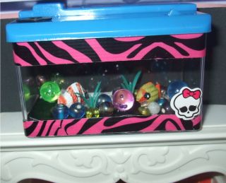 Monster High or Barbie Doll House Fish Tank Aquarium Accessories OOAK