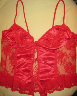 Fredericks of Hollywood Red Lace Cami 8 10