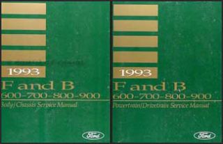 1993 Ford F600 F700 F800 FT900 Truck Shop Manual Set 93 Repair Service