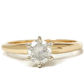  Brilliant Cut Womens Diamond Engagement Solitaire Ring 14k
