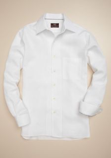 Hickey Freeman Mens Mahogany Collection White One Piece Collar Sport