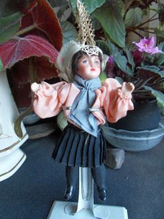 little french doll bisque swivel head in french antique clothes compo