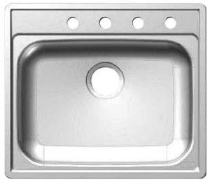SS704 Kindred Stainless Steel Sink & Faucet 25 x 22 x 7 single bowl
