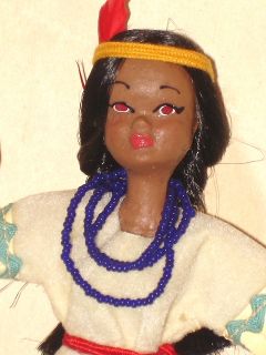 Flagg Co Indian Maid Flexible Doll Vintage