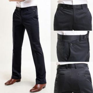  fit Casual Formal Straight Pants Smooth Trousers 2color 28 35 s1707
