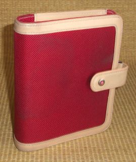  Red Tan Durable Synthetic Franklin Covey Open Planner Binder