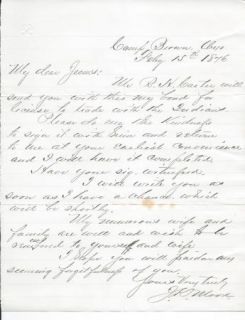 1876 Camp Brown Wyoming Letter regarding Indian Trader License