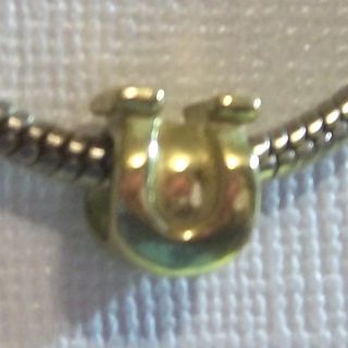  HORSE SHOE Solid BRASS Fits European Charm Bead(KPA113)JAZZY FRANS USA