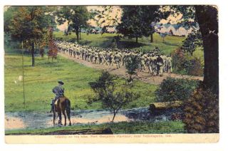 Indiana Fort Benjamin Harrison Infantry 1908 Postcard In
