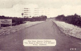 Dixie Graves Parkway Road to Fort Morgan Foley Al 1940