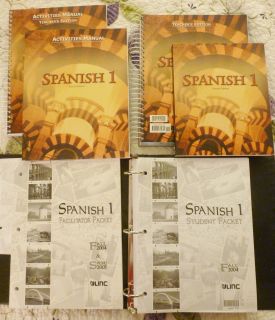 Bob Jones BJU Press Homeschool Spanish 1 Bundle Set New