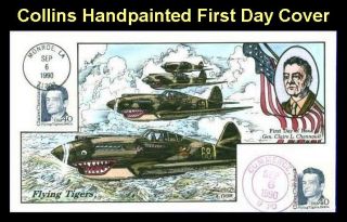  la chinese af collins number t1701 fred collins handpainted first day